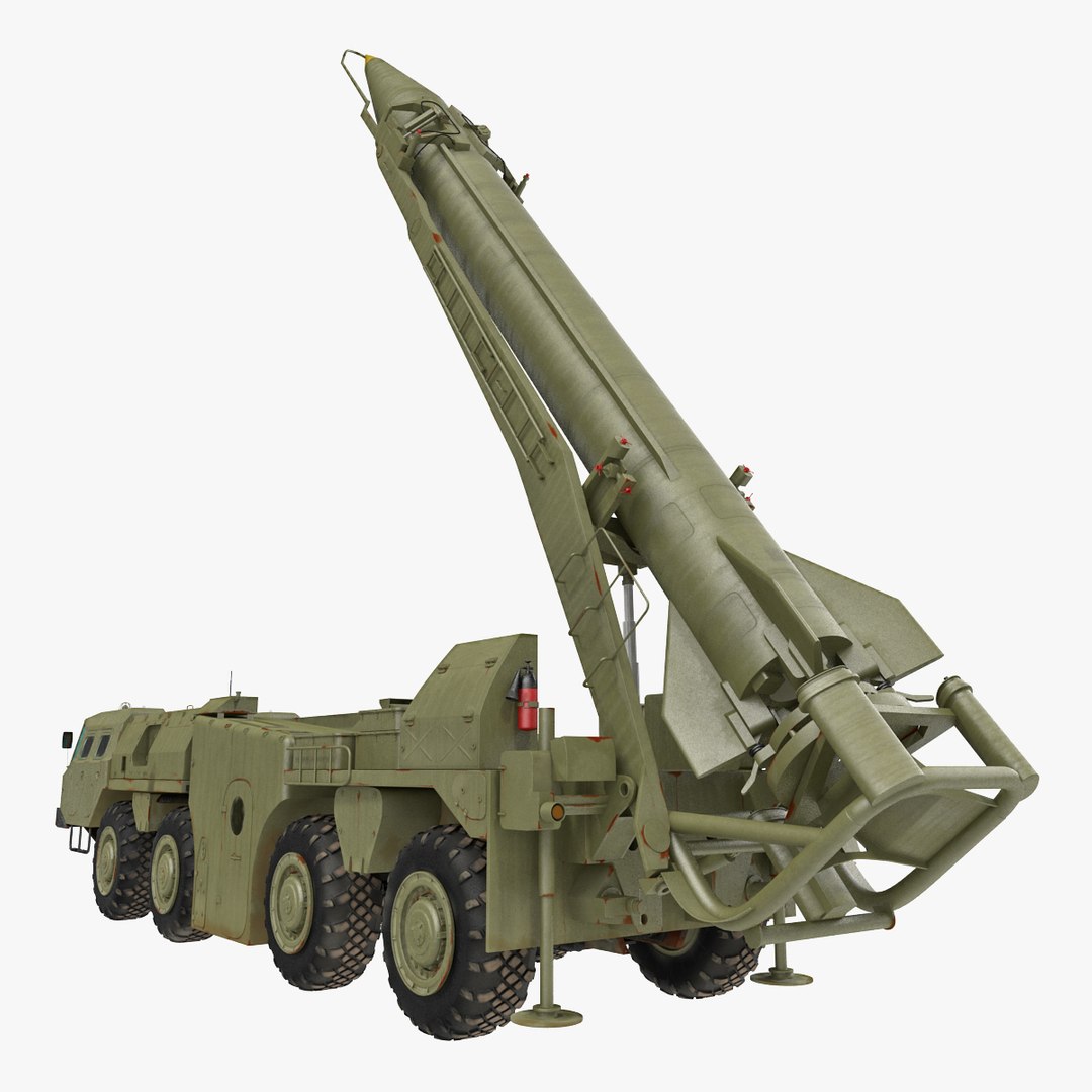 3d model scud missile launcher maz-543