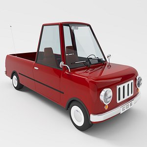 3D Cartoon-style 3D Pick-Up Truck Model - Add a Touch of Fun to Your Projects