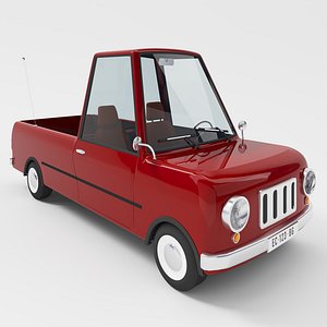 Cartoon-style 3D Pick-Up Truck Model - Add a Touch of Fun to Your Projects