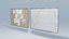 White board and Tack board Low-poly