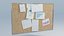 White board and Tack board Low-poly