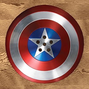 cap shield button 3d obj