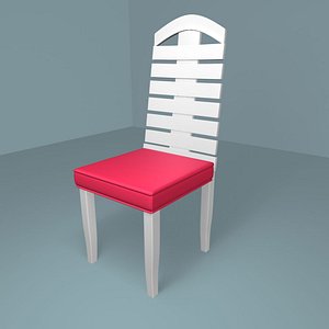 3d red white model