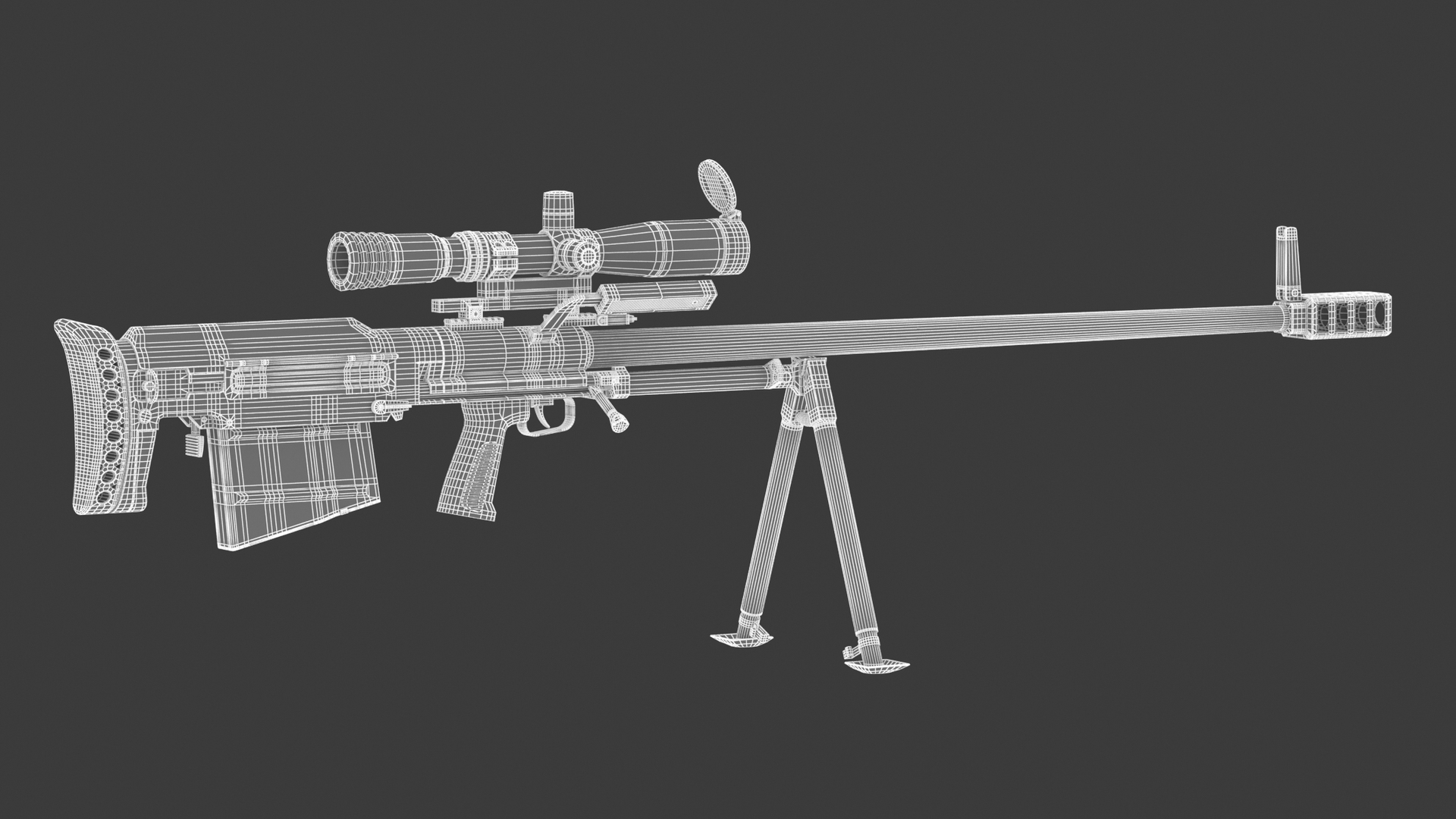 KSVK 12 Sniper Rifle 3D model - TurboSquid 1775467