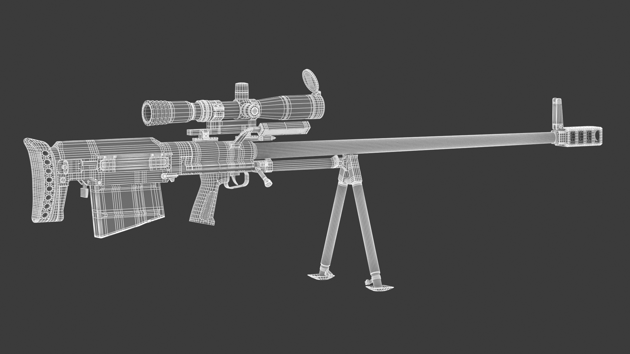 KSVK 12 Sniper Rifle 3D model - TurboSquid 1775467