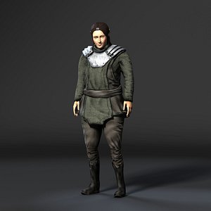 Elf warrior Rigged 3d game character