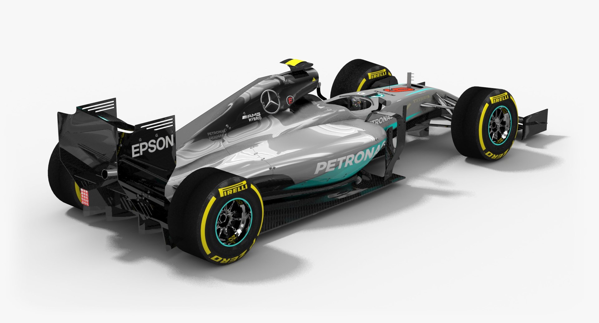 3d Model Mercedes F1 W07 Hybrid