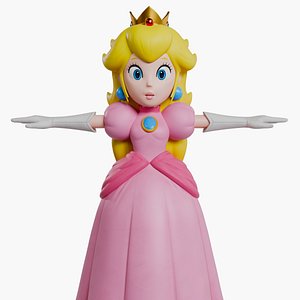 3D Princess Peach Character Super Mario Movie