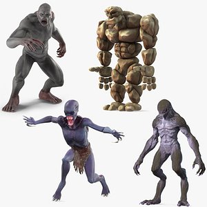Monster Beasts Rigged Collection 3 for Cinema 4D model