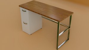 Wooden metal desk with Melamine model