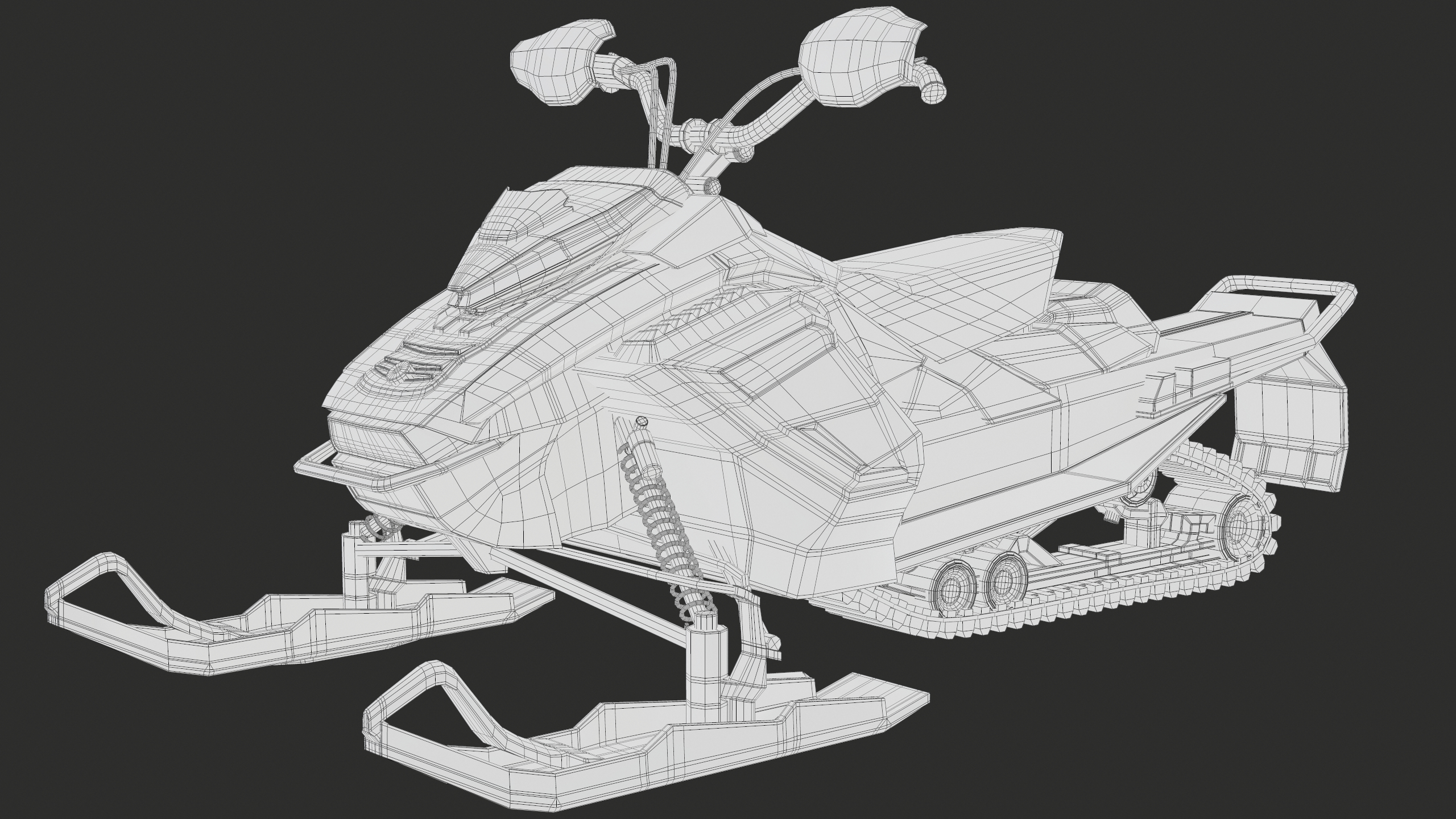 3D ski-doo renegade snowmobile - TurboSquid 1701274