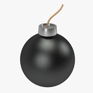 3d black bomb model