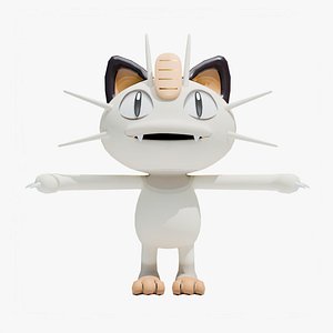 3D Meowth - Pokemon model