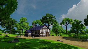 Medieval House 2 With Environment 3D model