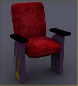 3d theater chairs model