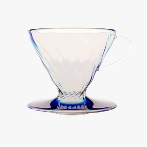Hario V60 Dripper  Server 3D