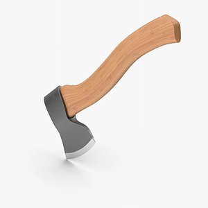3D Wooden Axe model