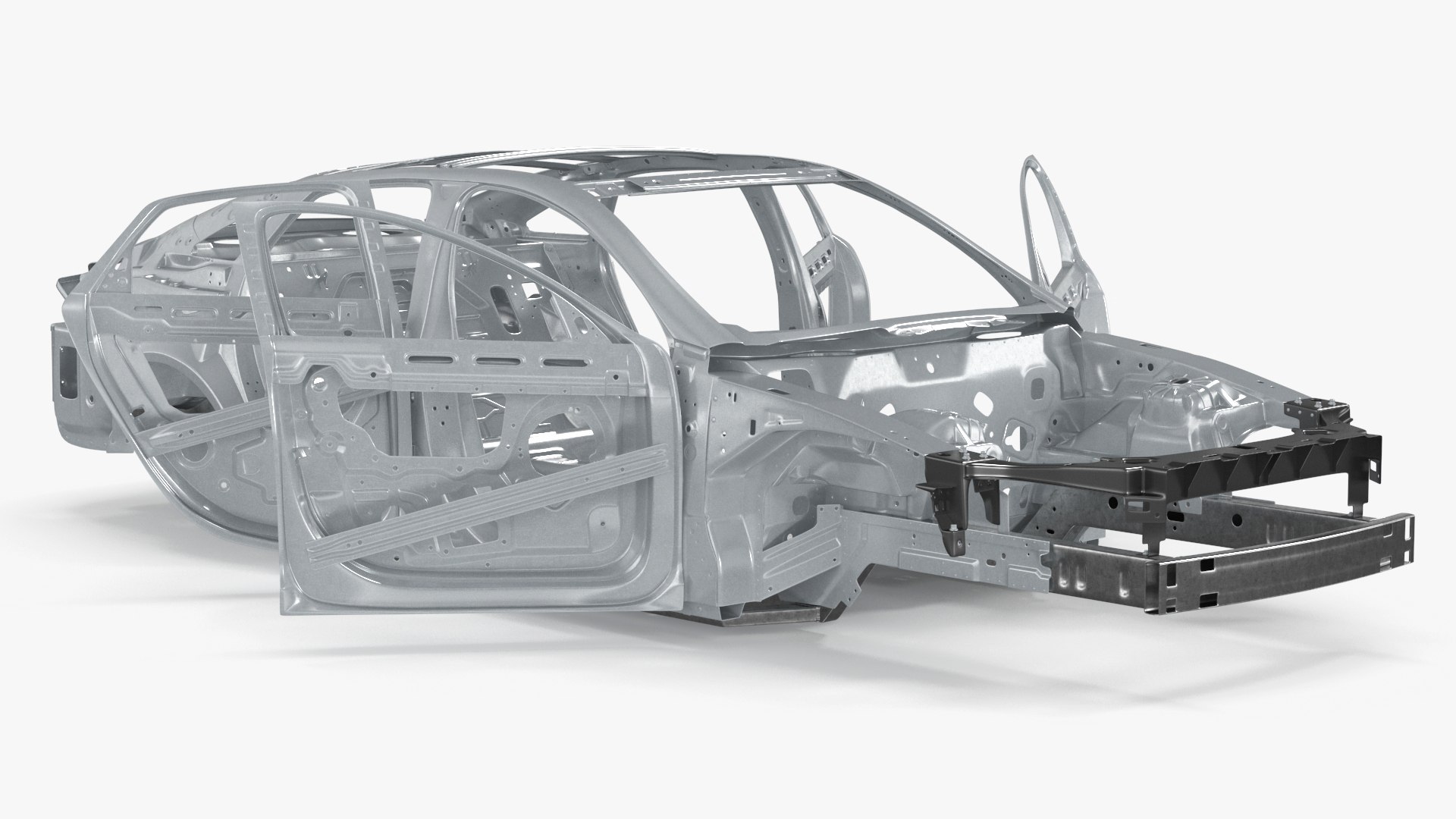 Sedan Framework Rigged 3D model preview