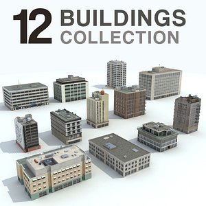 Buildings City - 12 Models Collection