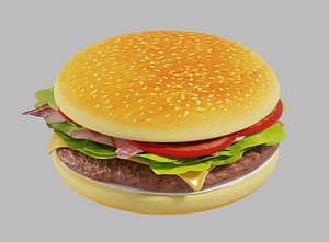 3D burger cheese
