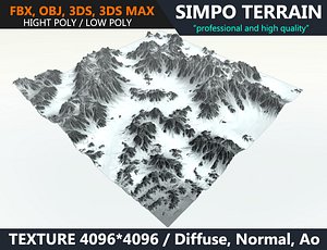 3D snow terrain