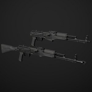 3D model AK74M weapon