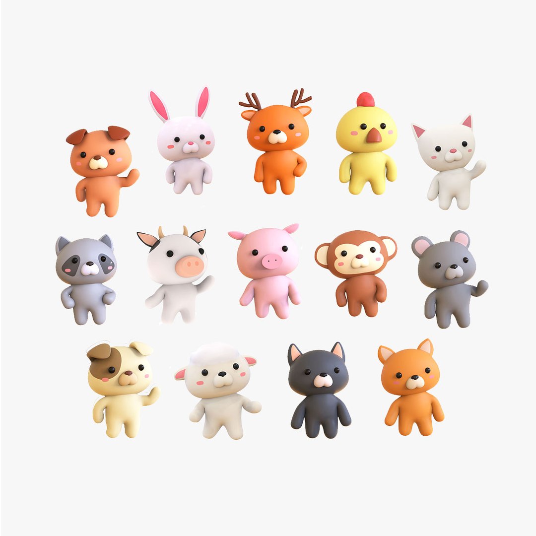 3d Model Of Animals Funny, image size:1080x1080