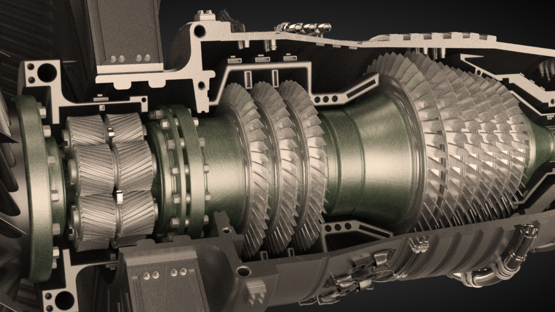 Cuted Jet Engine 3D Model - TurboSquid 2359688