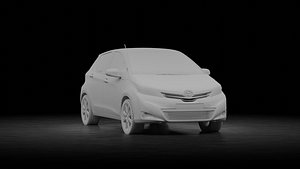 3D Toyota Yaris 2012 model