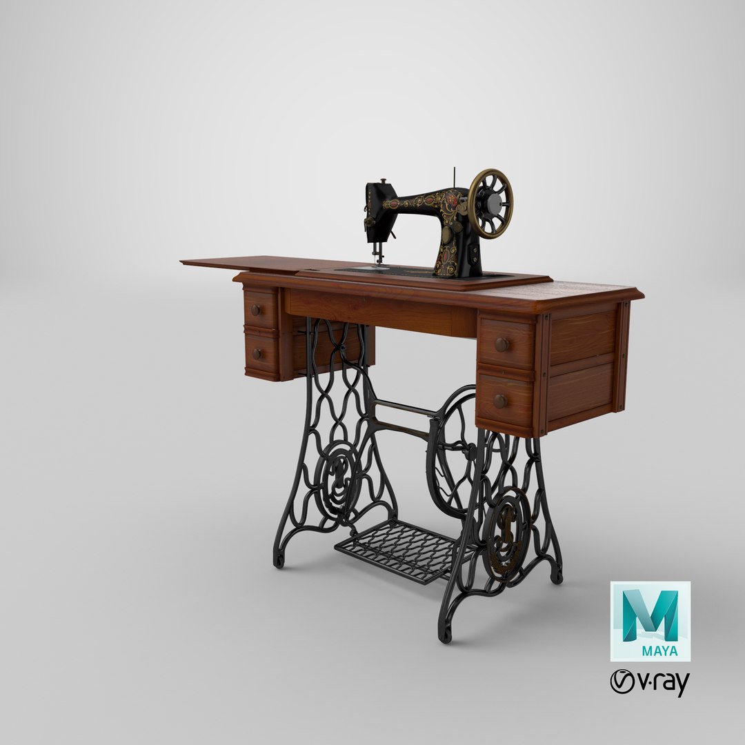 antique sewing machine 3D https://p.turbosquid.com/ts-thumb/oy/XlEU6n/Z7/stemcell_maya_vray_render/png/1618757032/1920x1080/fit_q87/cd24e4a54101a427a1fea8ff0953476c54f957ba/stemcell_maya_vray_render.jpg