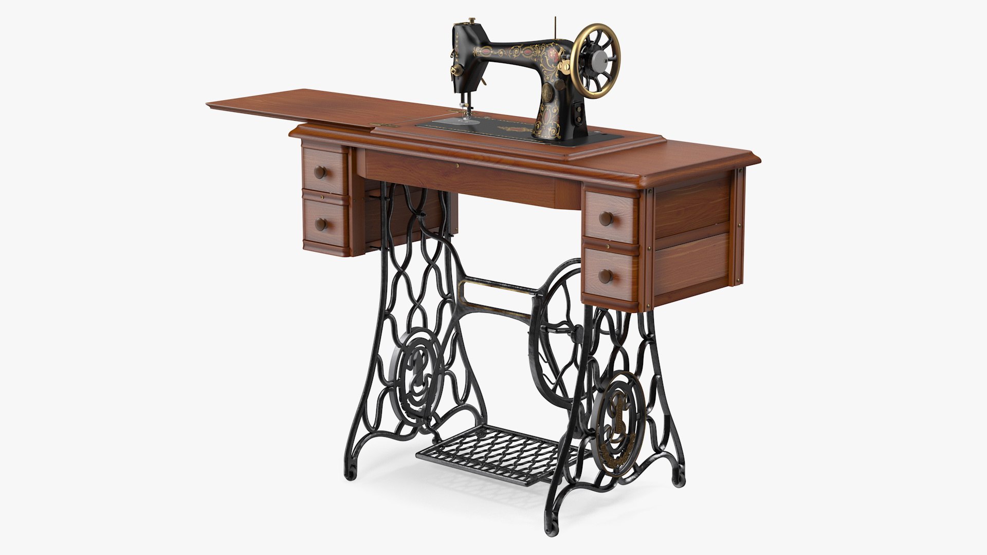 Antique Sewing Machine 3D model preview