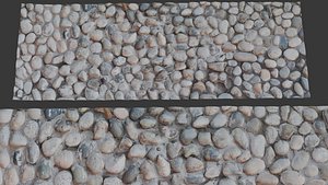 Photorealistic Cobblestone Ground 3D Sca 3D model