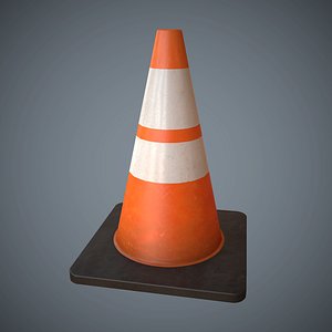 Traffic Cone Game Ready Low-Poly PBR