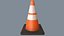 3d traffic cone pbr games model
