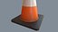 3d traffic cone pbr games model
