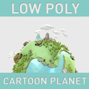 LowPoly cartoon Planet