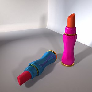 3d model curvaceous lipstick tube