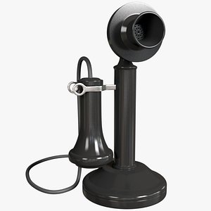 vintage candlestick telephone 3D model