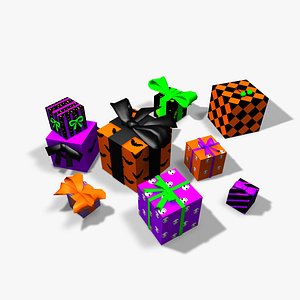 presents bows boxes 3ds