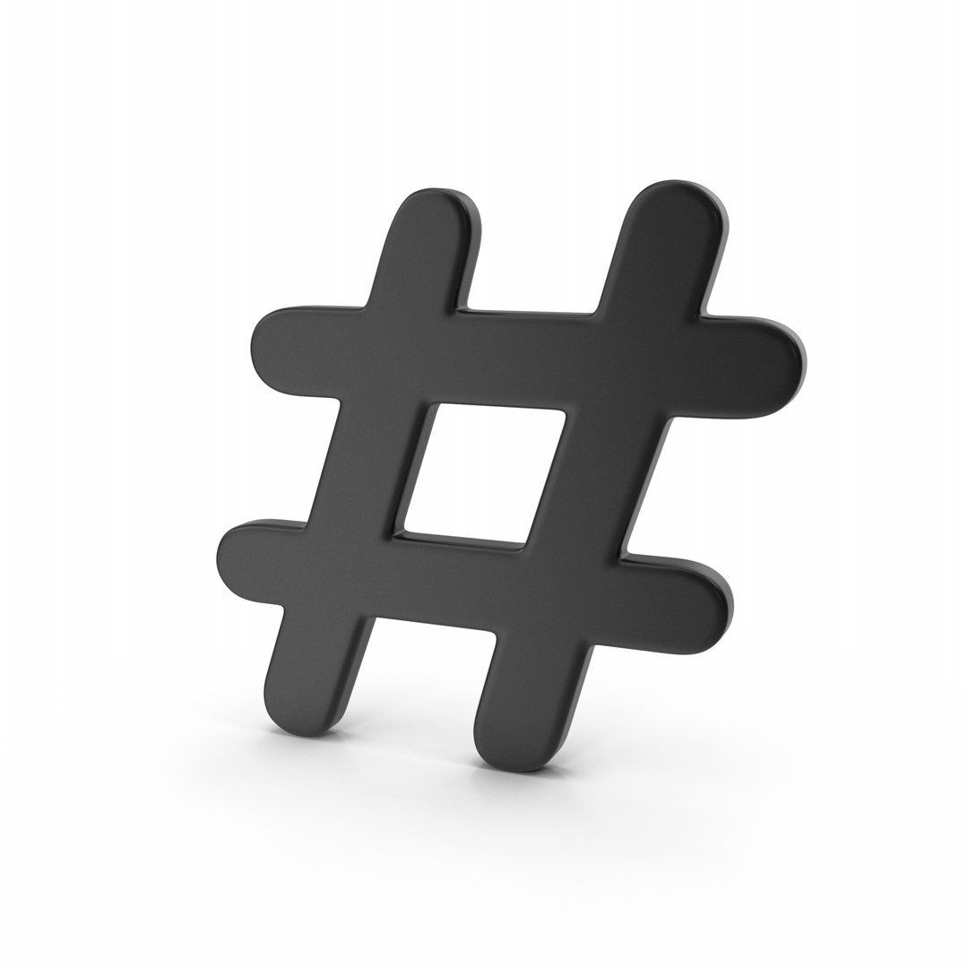 Hashtag Black 3D - TurboSquid 2081952