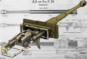 Tank gun  8.8 cm KwK 36 L/56