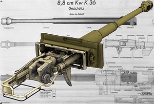 Tank gun  8.8 cm KwK 36 L/56