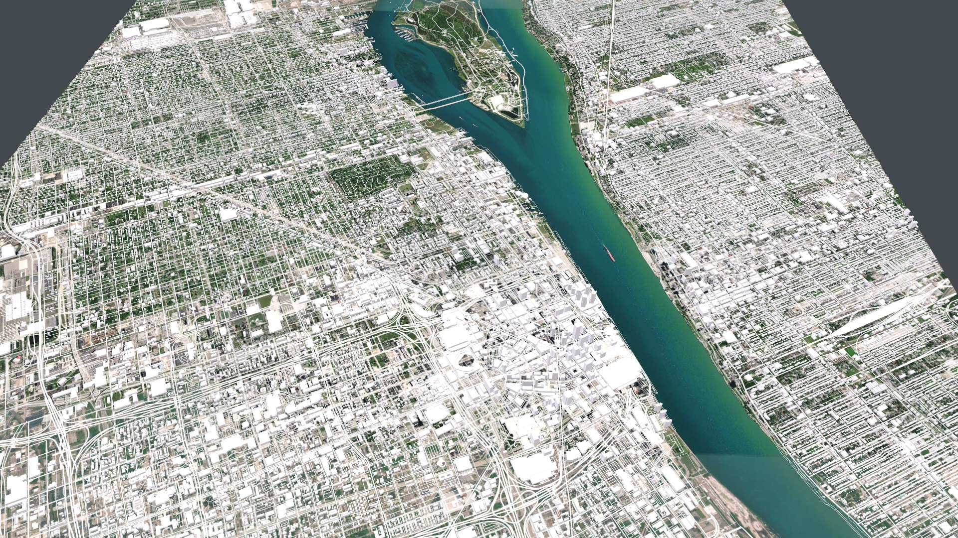 3D model Cityscape Detroit USA - TurboSquid 1758752