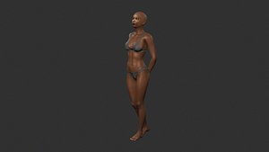 Beautiful Woman -Rigged 3d character model