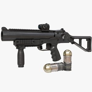 Grenade Launcher 06 Black All PBR Unity UE Textures