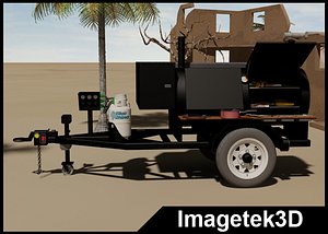 Propane Gas Single Axle Trailer Mounted Barbecue (BBQ) Grill