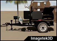 Propane Gas Single Axle Trailer Mounted Barbecue (BBQ) Grill