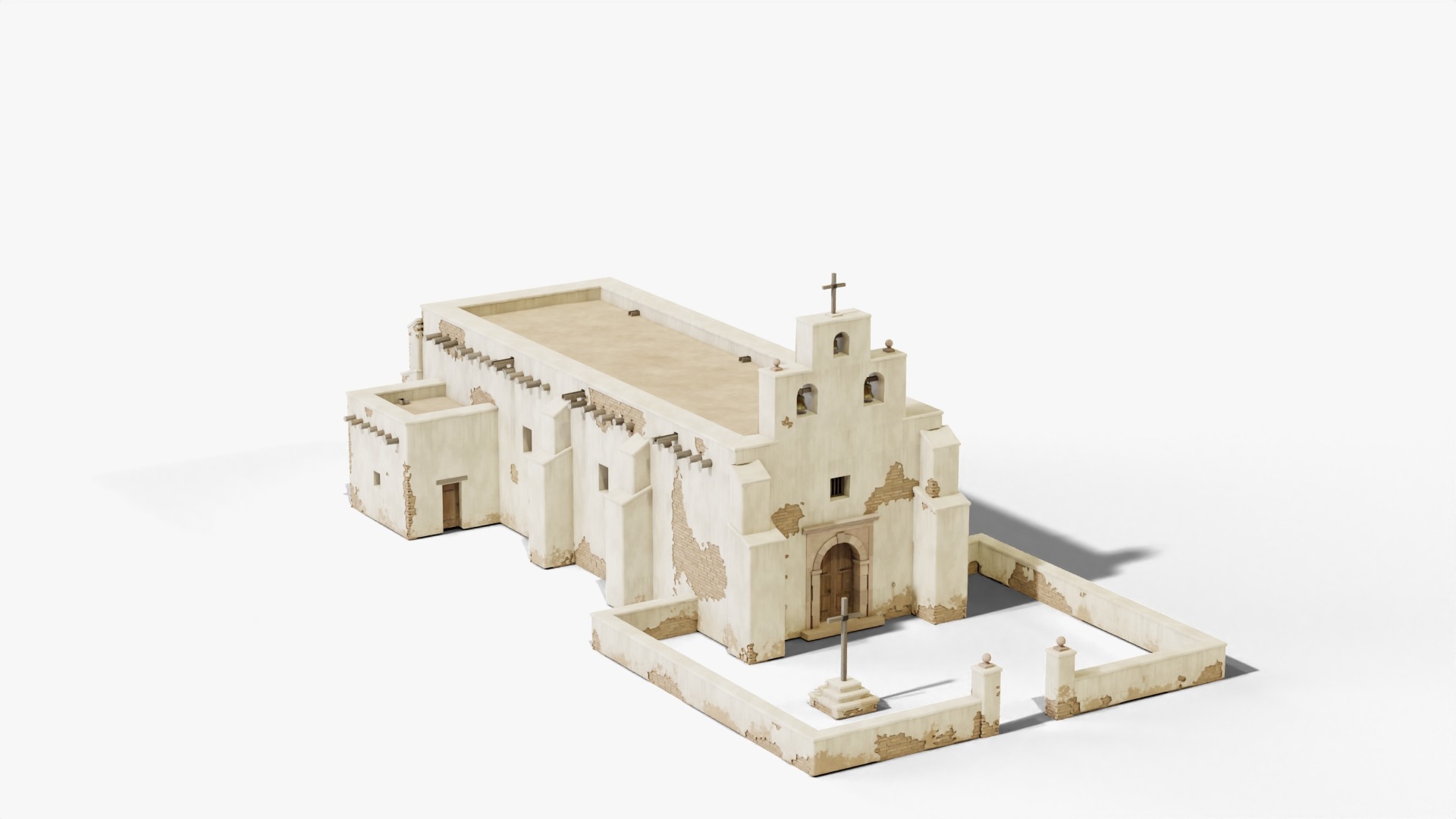 Wild West Mission Church - Spanish Colonial Adobe Mexican Frontier PBR 3D model https://p.turbosquid.com/ts-thumb/oz/56adjp/24/missionchurch_turntable/jpg/1792164737/1920x1080/turn_fit_q99/5abd7f9a454003ceed1f97df533bb52fed420062/missionchurch_turntable-1.jpg