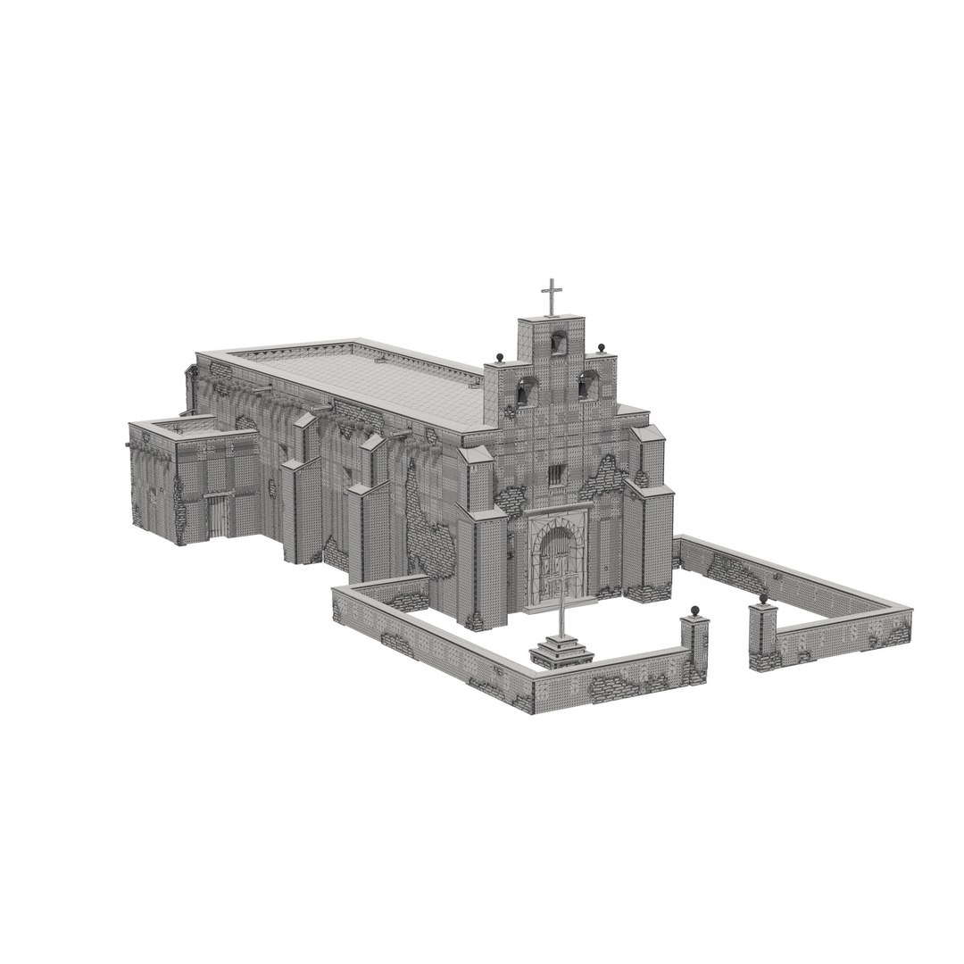 Wild West Mission Church - Spanish Colonial Adobe Mexican Frontier PBR 3D model https://p.turbosquid.com/ts-thumb/oz/56adjp/Cl/09_missionchurch_09_wire/jpg/1792164649/1920x1080/fit_q87/dd30a1052af8a22d785f8e7f2a28850a84015d7d/09_missionchurch_09_wire.jpg