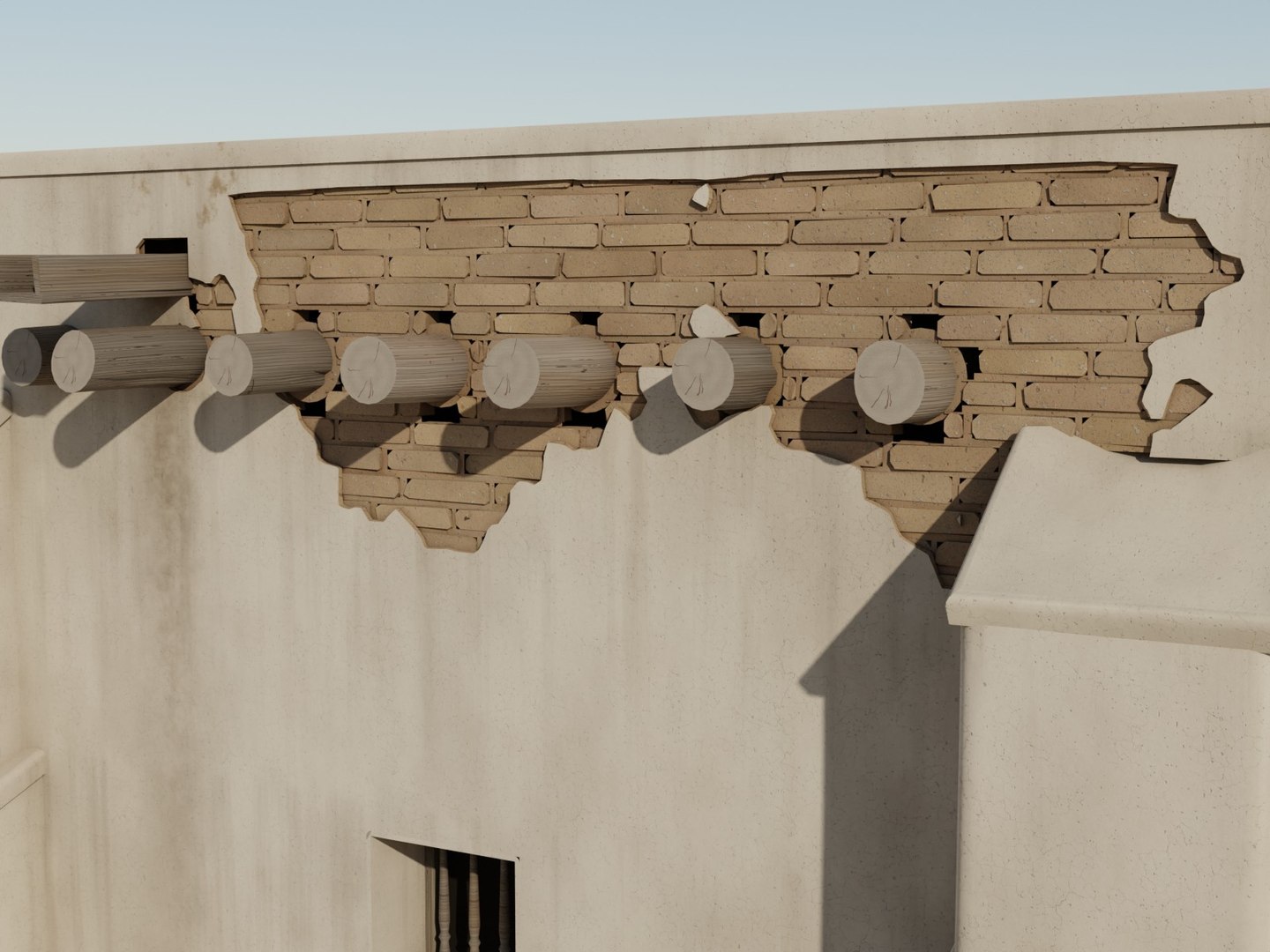 Wild West Mission Church - Spanish Colonial Adobe Mexican Frontier PBR 3D model https://p.turbosquid.com/ts-thumb/oz/56adjp/jY/18_missionchurch_18_detalle_vigas/jpg/1792164721/1920x1080/fit_q87/ec62e2207dfce195dfb63a35a9155daca06a958b/18_missionchurch_18_detalle_vigas.jpg
